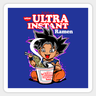 Anime Manga Superhero Warrior Eating Ramen Cartoon Sticker